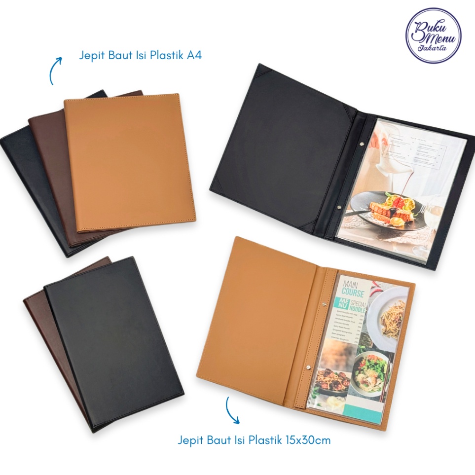 

Buku Menu Jakarta Buku Menu Kulit Jepit Baut Isi Pla A4 15x3cm Hitam Coklat Muda Coklat Tua Cafe Coffee Shop Restoran Hotel