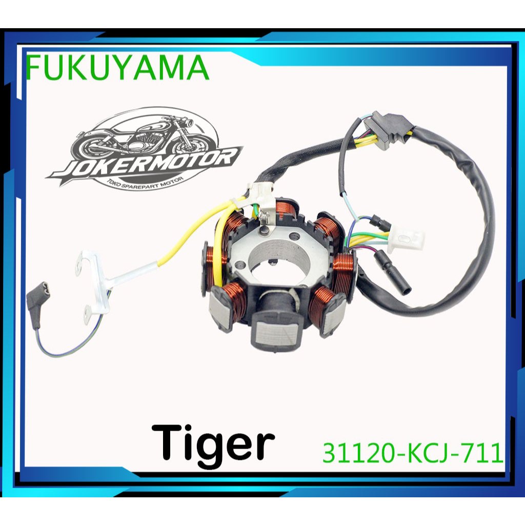 STATOR ASSY SPOOL SPULL KOMPLIT HONDA TIGER TANPA PULSER FUKUYAMA