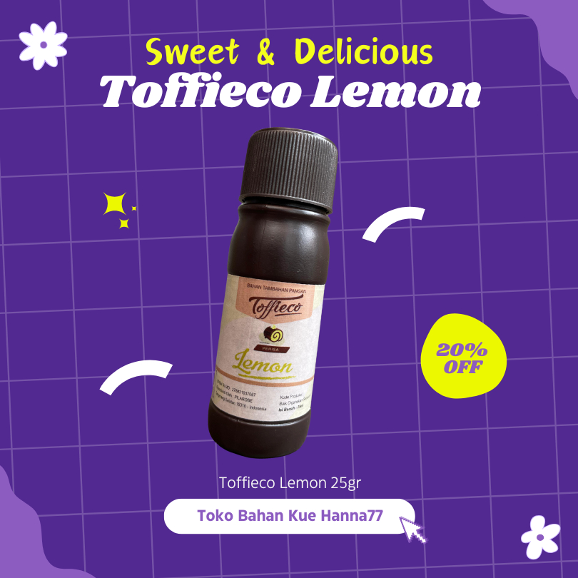 

Toko Bahan Kue Hanna77 - Toffieco Lemon 25ml - Essence Rasa Lemon untuk Kue Minuman