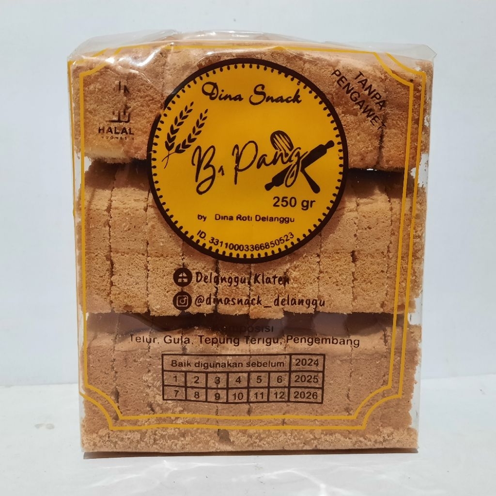 

BoPang - Bolu Panggang Kemasan 250 gr - DR
