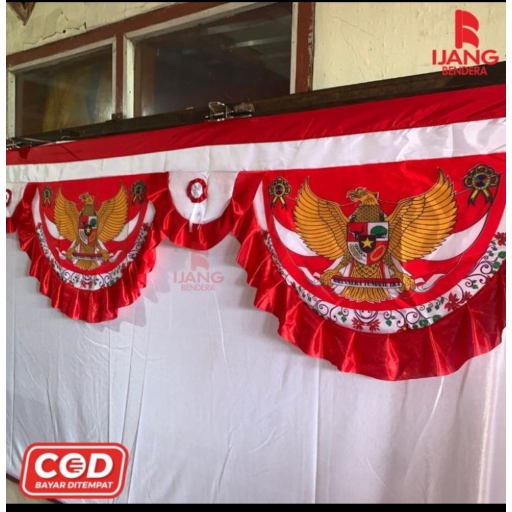 Bendera Background Garuda Batik Merah Putih Umbul Umbul Background