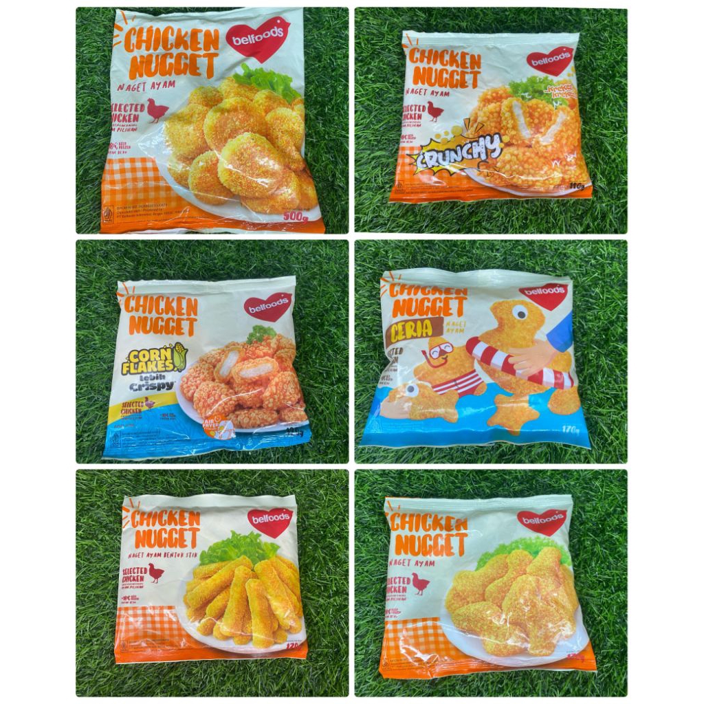 

Belfoods Crunchy Chicken Nugget Naget Frozen Food Sukabumi