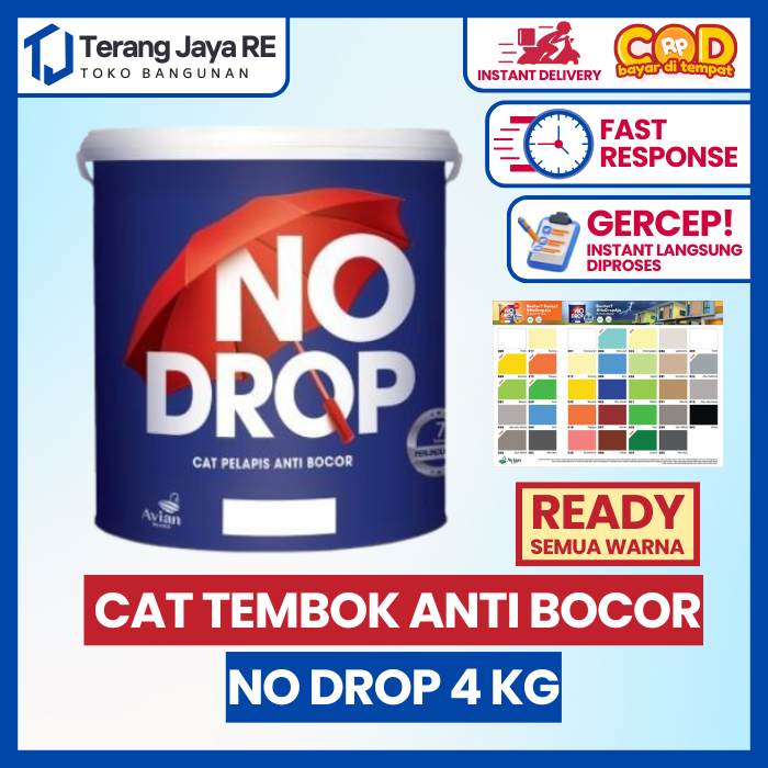 No Drop 4 Kg Cat pelapis tembok anti bocor - nodrop galon