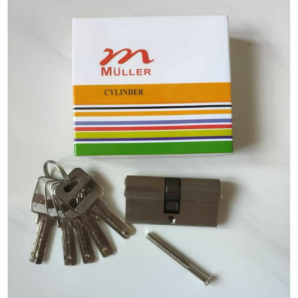 Silinder Cylinder Slot Kunci Pintu Rumah Besar Stainless Kotak Putih MULLER 75160