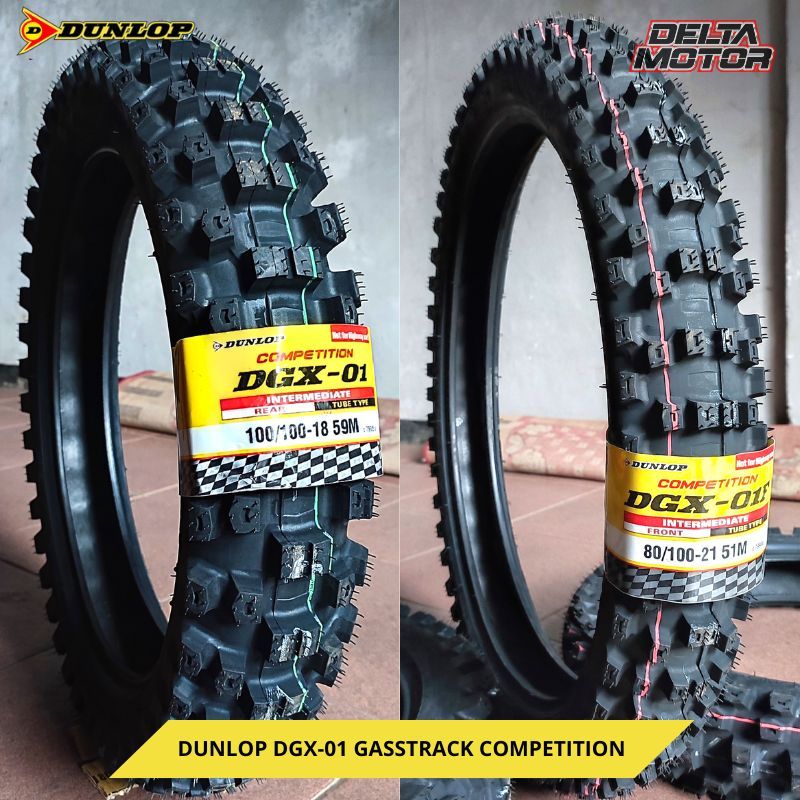 Ban Trail Ring 16 Ring 18 Ring 21 Dunlop DGX 01 Ukuran 90/100-6  100/100-18 80/100-21 Adventure Comp