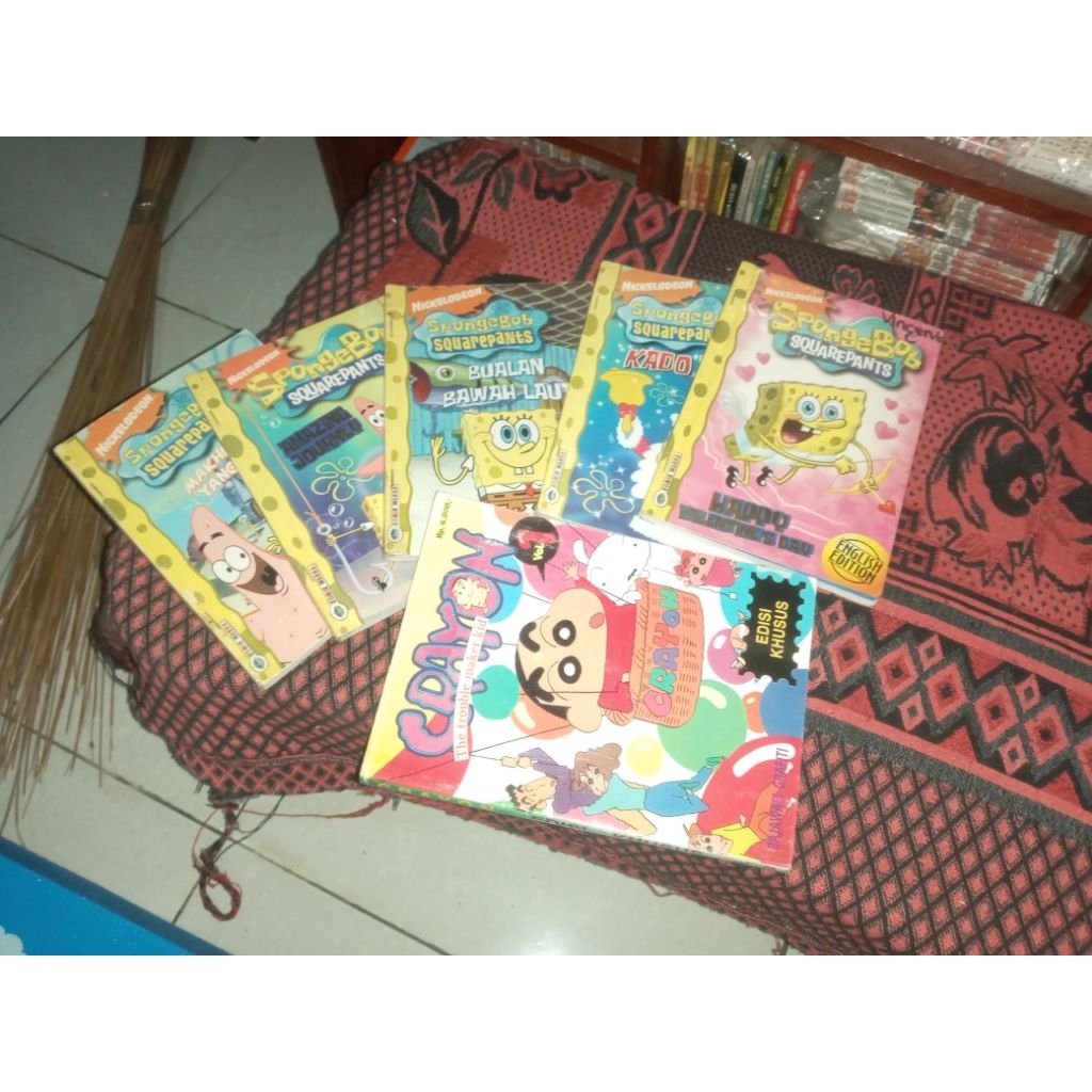 komik spongebob set bonus sincan