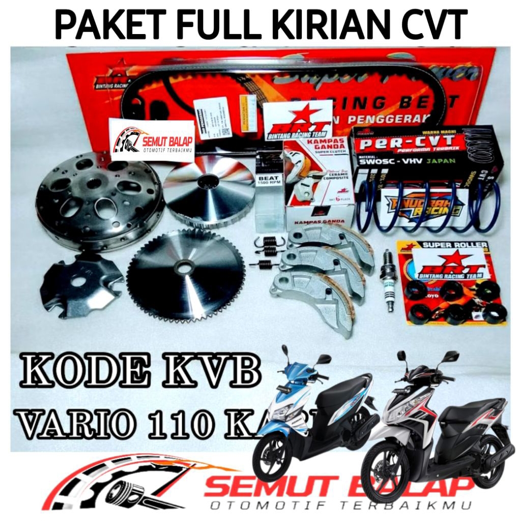 BRT FULL KIRIAN CVT VARIO 110 KARBU PAKET KIRIAN CVT VARIO 110 TECHNO PAKET UPGRADE VARIO 110 BRT RA