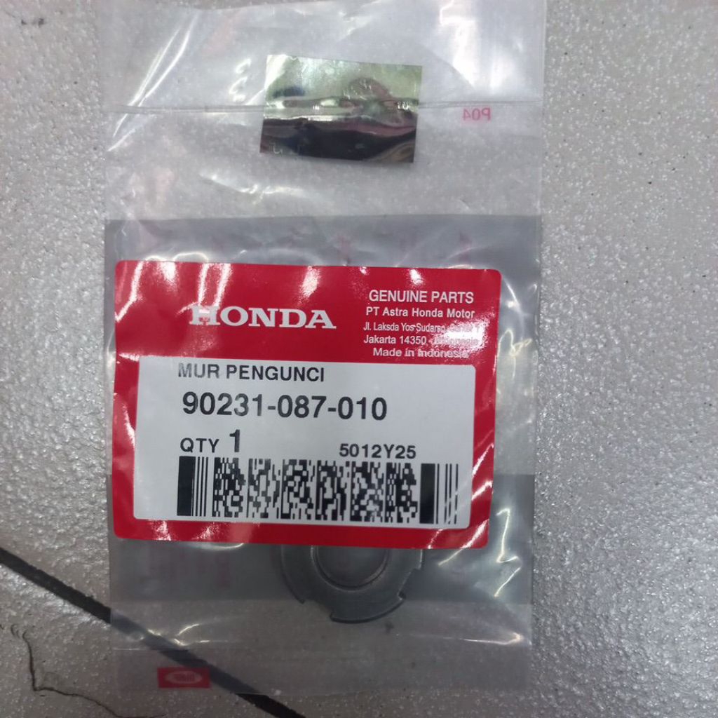 90231087010 – NUT LOCK 14MM, MUR PENGUNCI, MUR KOPLING GRAND, KHARISMA, REVO, SUPRA ORI AHM