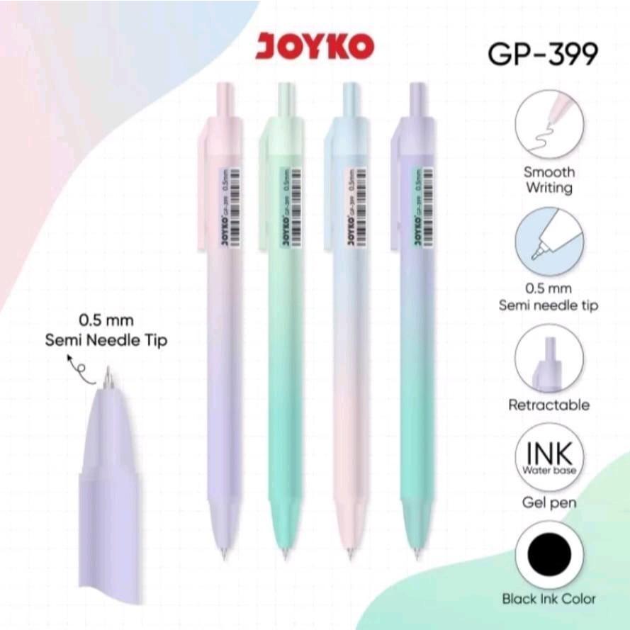 

Gel Pen Pulpen Pena Joyko Gp-399 0.5 mm 1 PACK isi 12 pcs Stationery