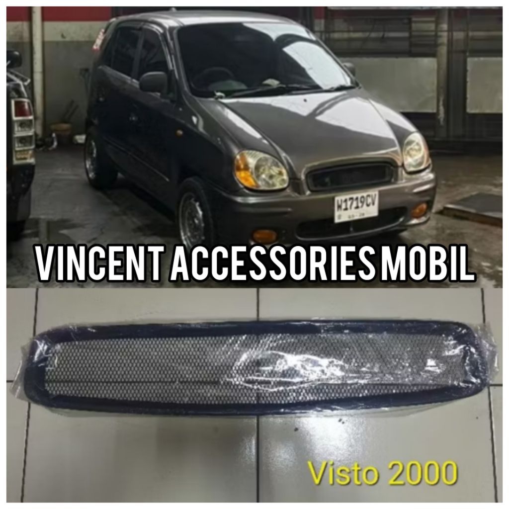 Grill Custom Kia Visto 2000 2001 2002 2003 Hitam Doff