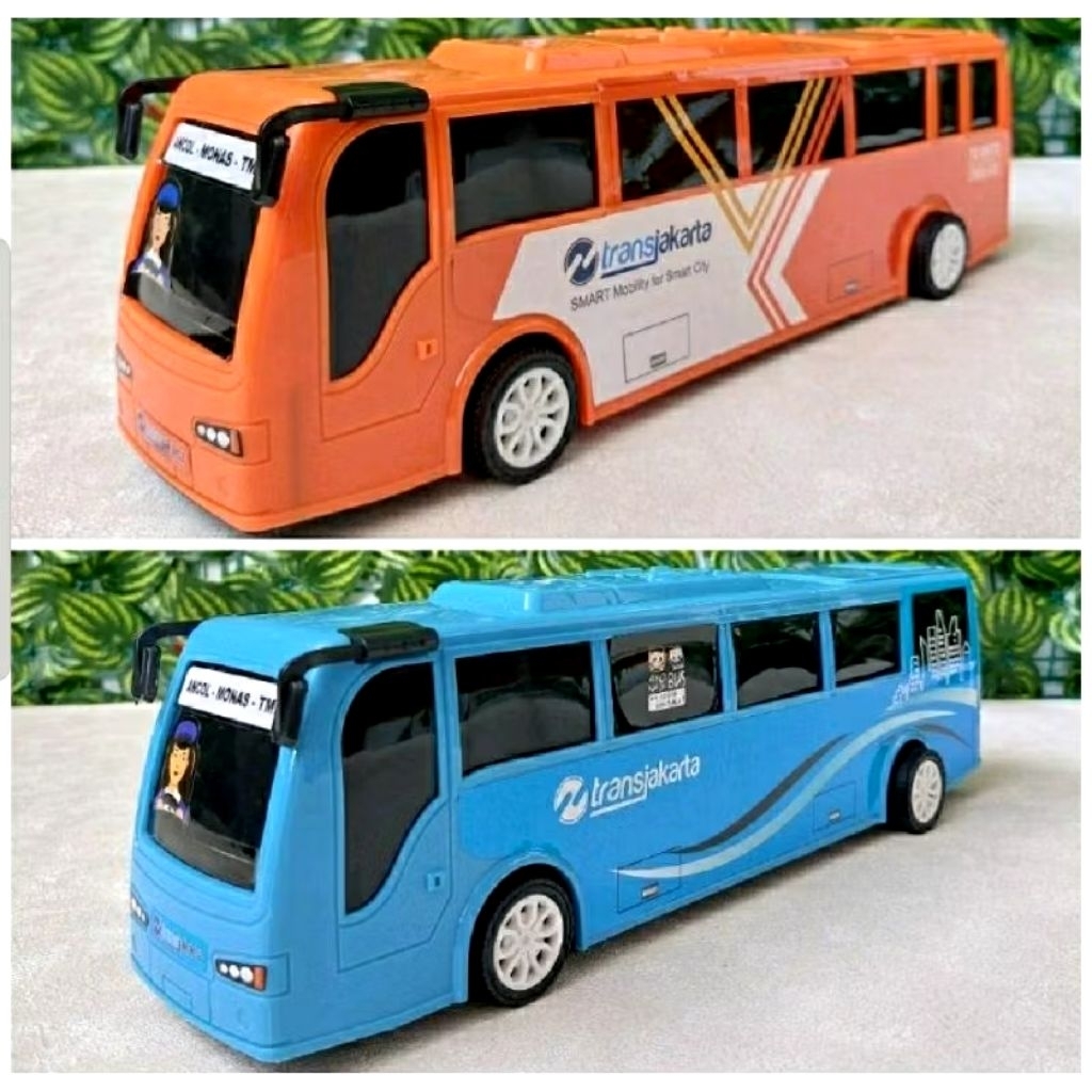 mainan anak-anak bus Transjakarta, miniatur bus Transjakarta, mainan anak laki-laki bus ,bus Transja
