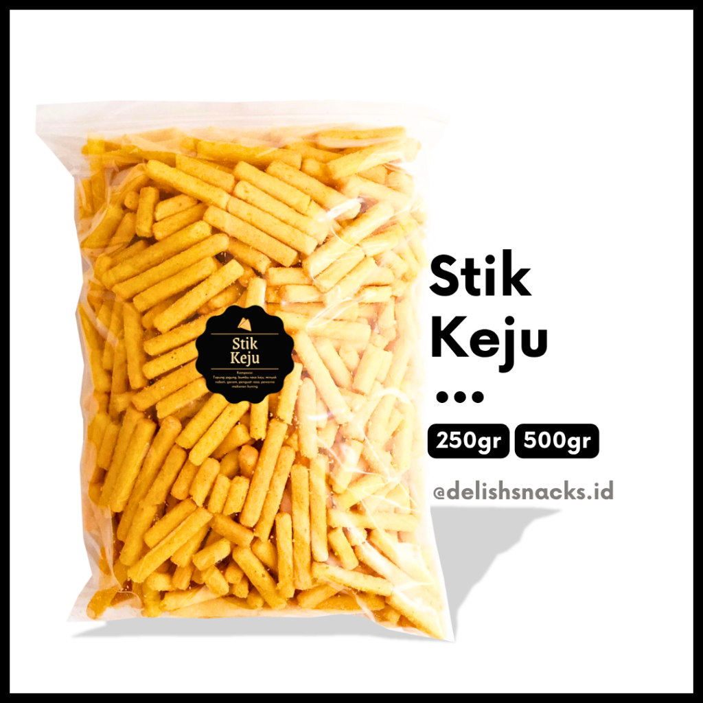 

[DELISH SNACKS] Stik Keju (Grosir) 250gr 500gr / Snack Cemilan Kiloan Camilan Asin Gurih