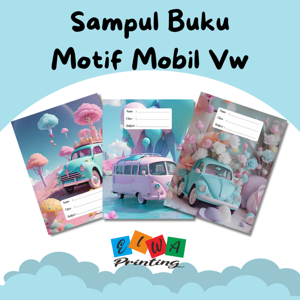 

(ISI 8 LEMBAR) SAMPUL BUKU TULIS SIDU CAMPUS BIGBOSS / SAMPUL BUKU MOTIF MOBIL VW ESTETIK VW AESTHETIC / Sampul Custom / SAMPUL BUKU AESTHETIC
