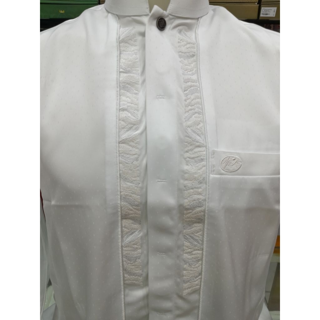 CUCI GUDANG Koko Almia MT Lengan Panjang Warna Putih S M L XL