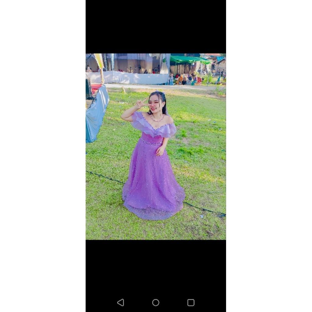 Gaun Ungu Lilac