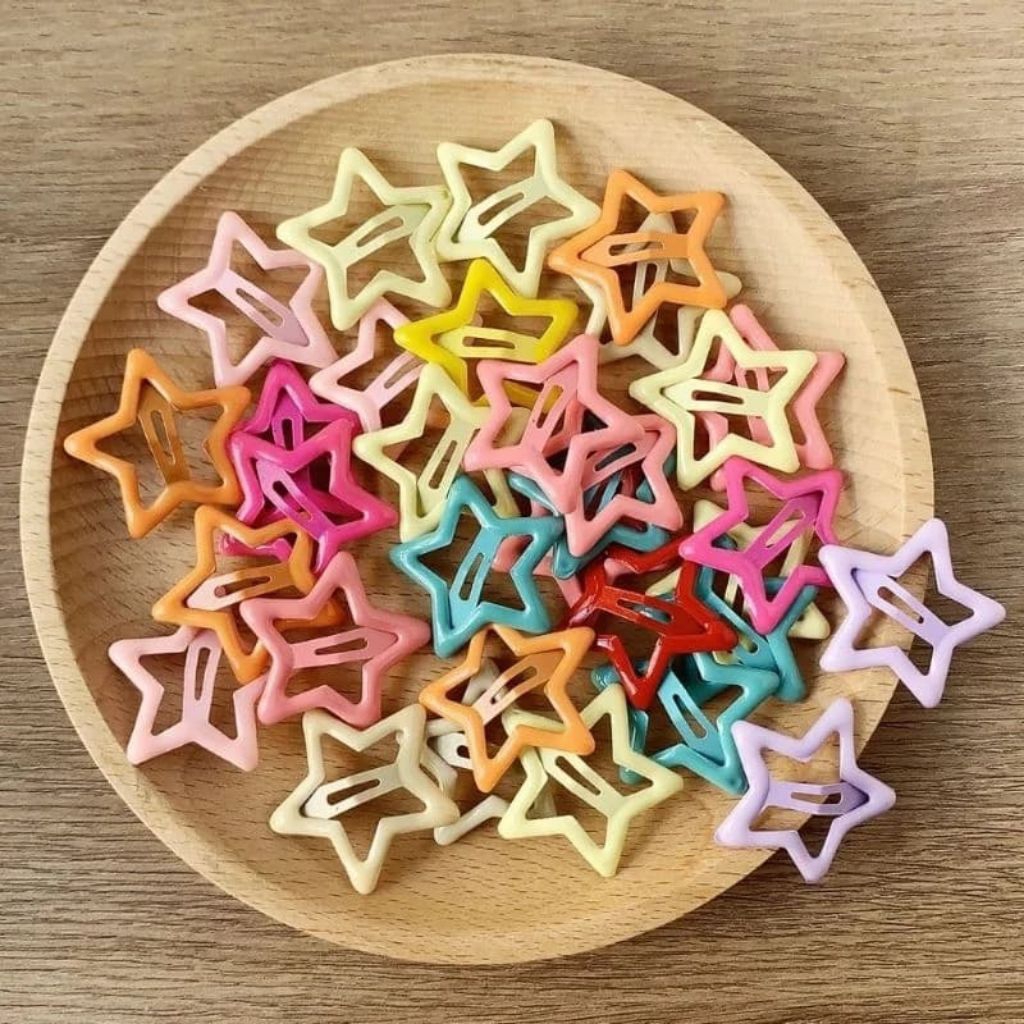 7 PCS - JEPIT RAMBUT BINTANG WARNA WARNI KEKINIAN TERBARU