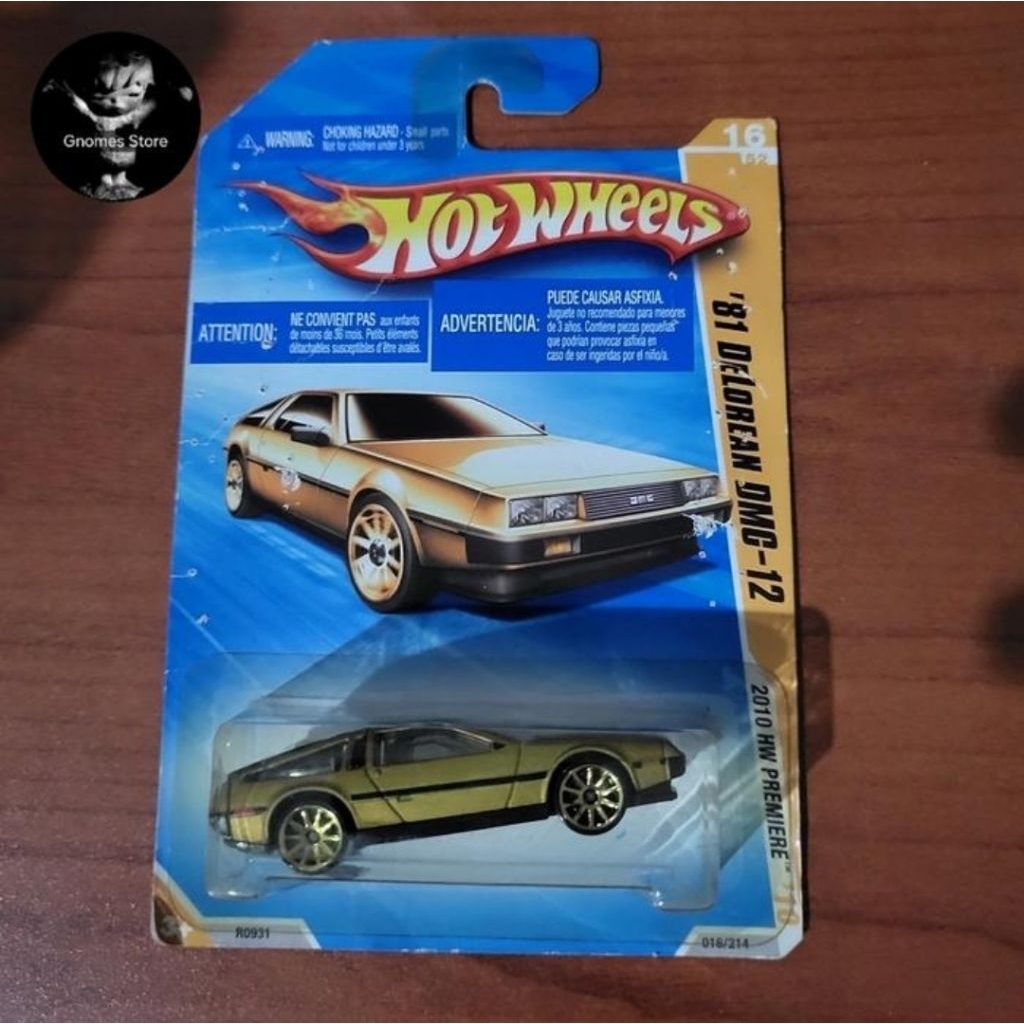 Hot Wheels 81 Delorean DMC-12 2010 HW Premiere Gold