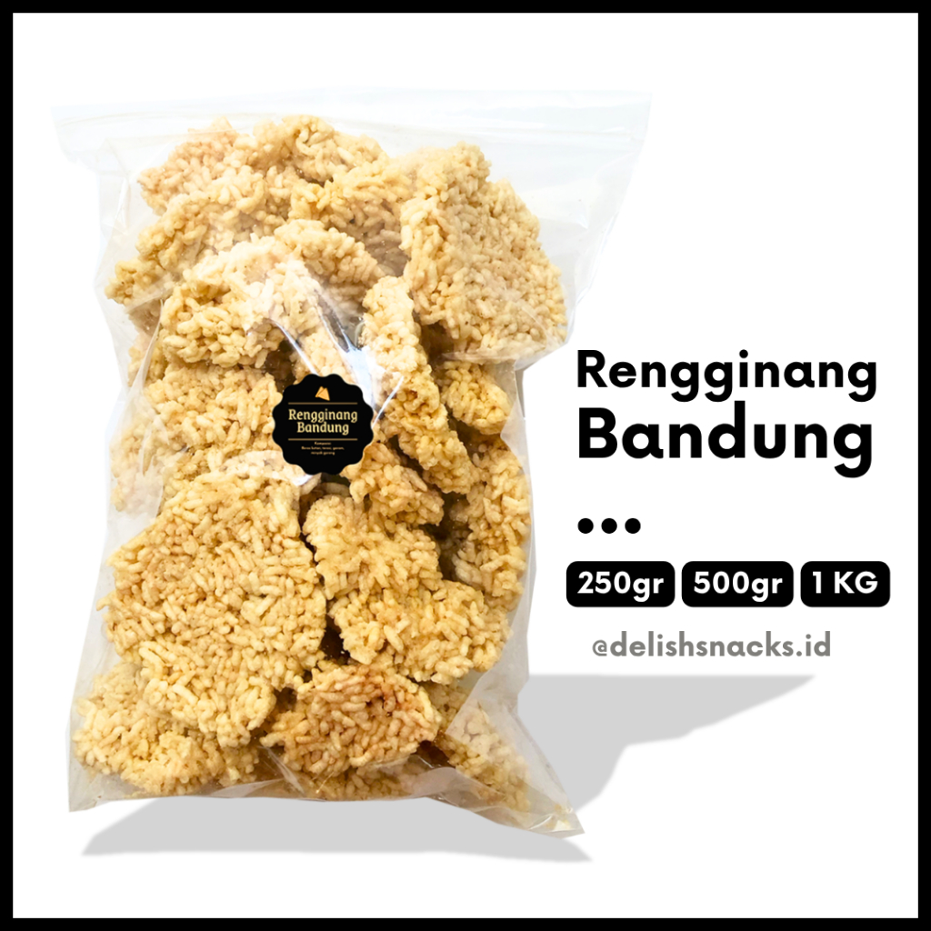 

[DELISH SNACKS] Rengginang Bandung (Grosir) 250gr 500gr 1 KG / Cemilan Camilan Grosiran Kiloan