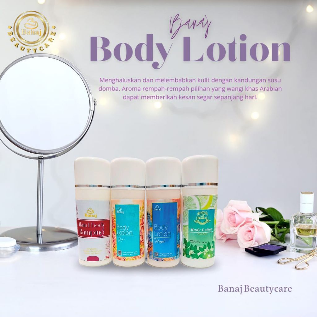 BANAJ BODY LOTION REMPAH / BANAJ BODY LOTION DUPA / BANAJ BODY LOTION JERUK / BANAJ BODY LOTION RAMP