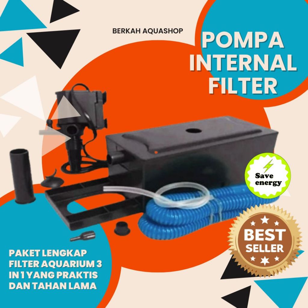 Box Filter Gantung Aquarium Mini Tanpa Kuras Box Set Filter Aquarium - Paket Lengkap Hemat Listrik