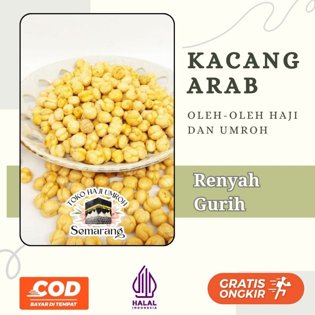 

Kacang Arab Non Kulit Kemasan Pouch 250 Gr Original 100% Makanan Oleh Oleh Haji Dan Umroh