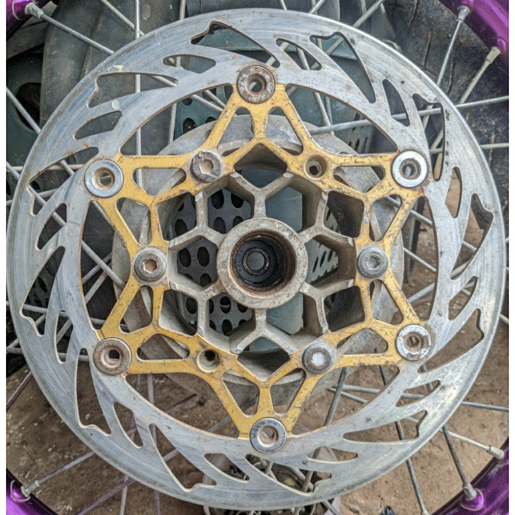 Tromol depan sarang tawon+disk universal (motor custom )