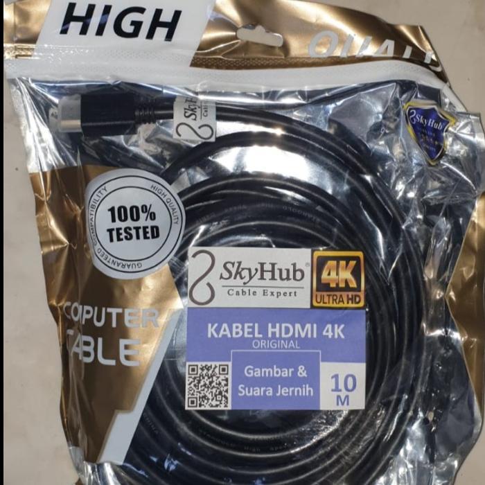 KABEL HDMI HITAM 4K SKYHUB 10 M - KABEL HDMI 4K - KABEL HDMI ORI