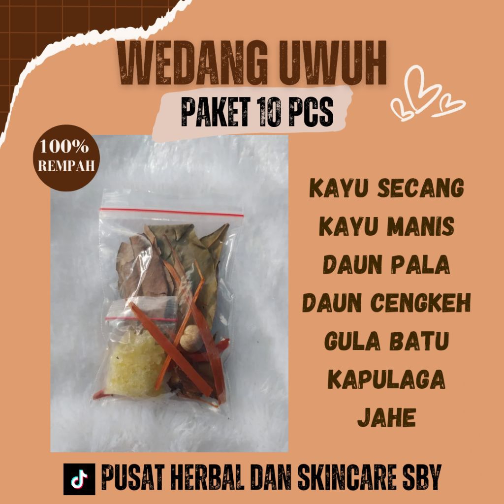 

Paket 10 Pcs Wedang Uwuh -Isi Lebih Banyak- Komplit