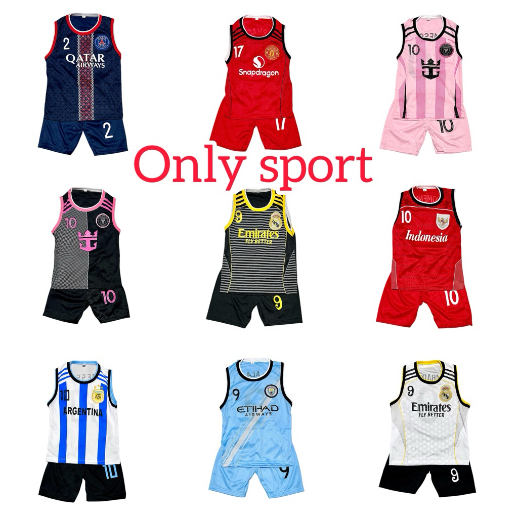SETELAN BAJU BOLA SINGLET ANAK TERBARU/SET BAJU BOLA ANAK SINGLET/KAOS BOLA SINGLET ANAK/BAJU SINGLE