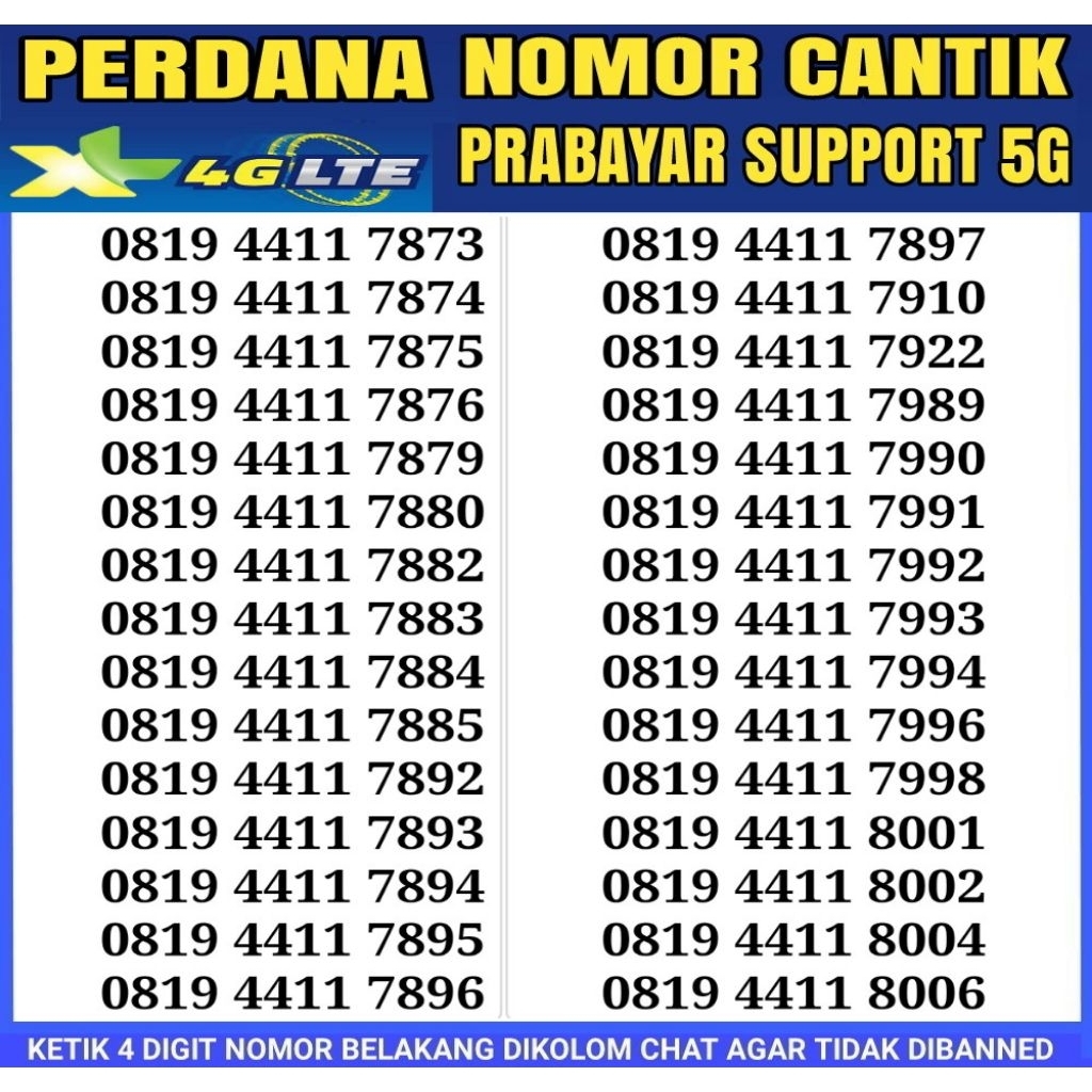 nomor cantik xl kartu perdana xl cantik