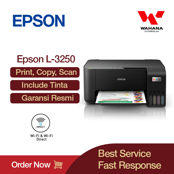 RINTER EPSON L3250 WIFI PRINT SCAN COPY BARU GARANSI RESMI L 3250