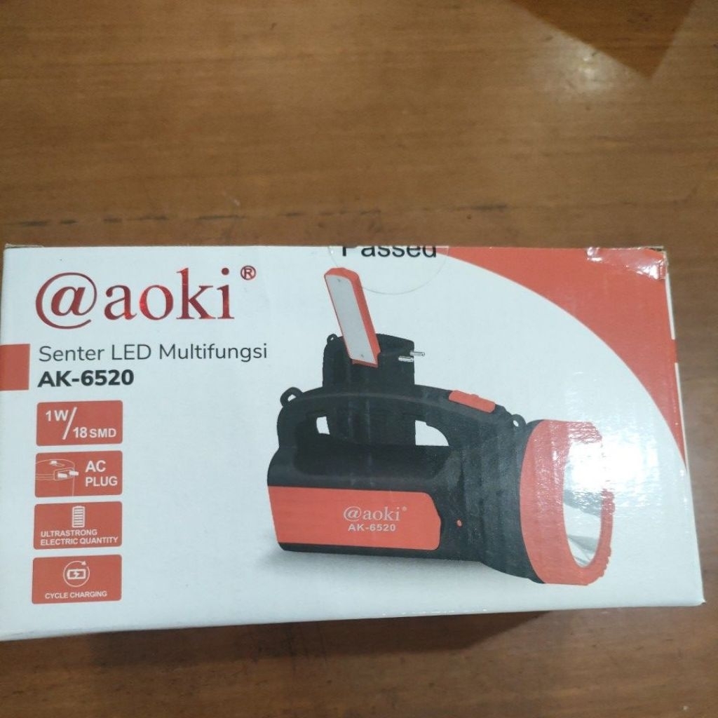 senter LED multifungsi aoki 6520
