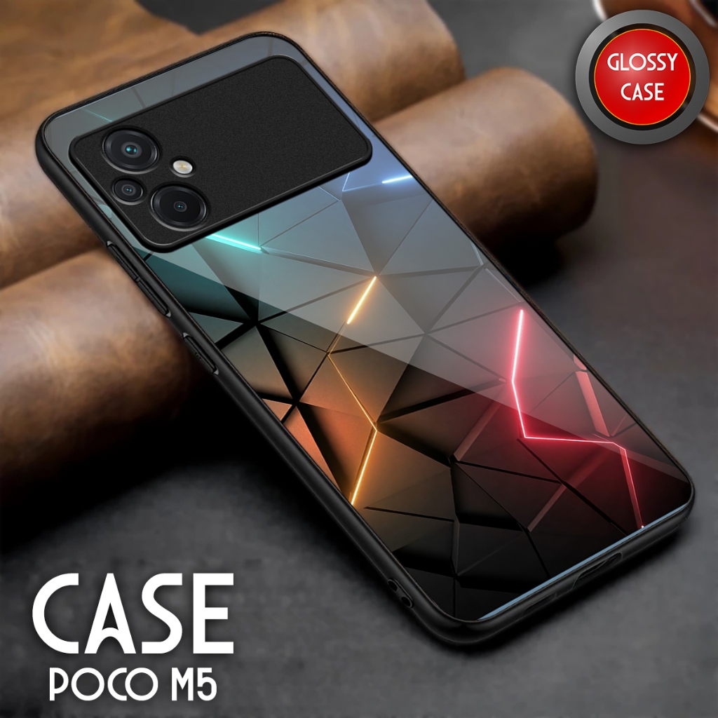 Softcase Poco M5 - Casing Hp Poco M5 - Case Kaca Glossy - Kesing Hp Poco M5 - Softcase Sublime Akses