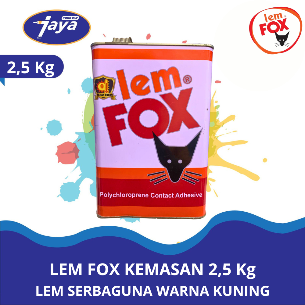 

Lem kuning serbaguna Fox 2.5kg 2,5kg 2500 gram bukan castol uhu lem kayu lem triplek karet busa