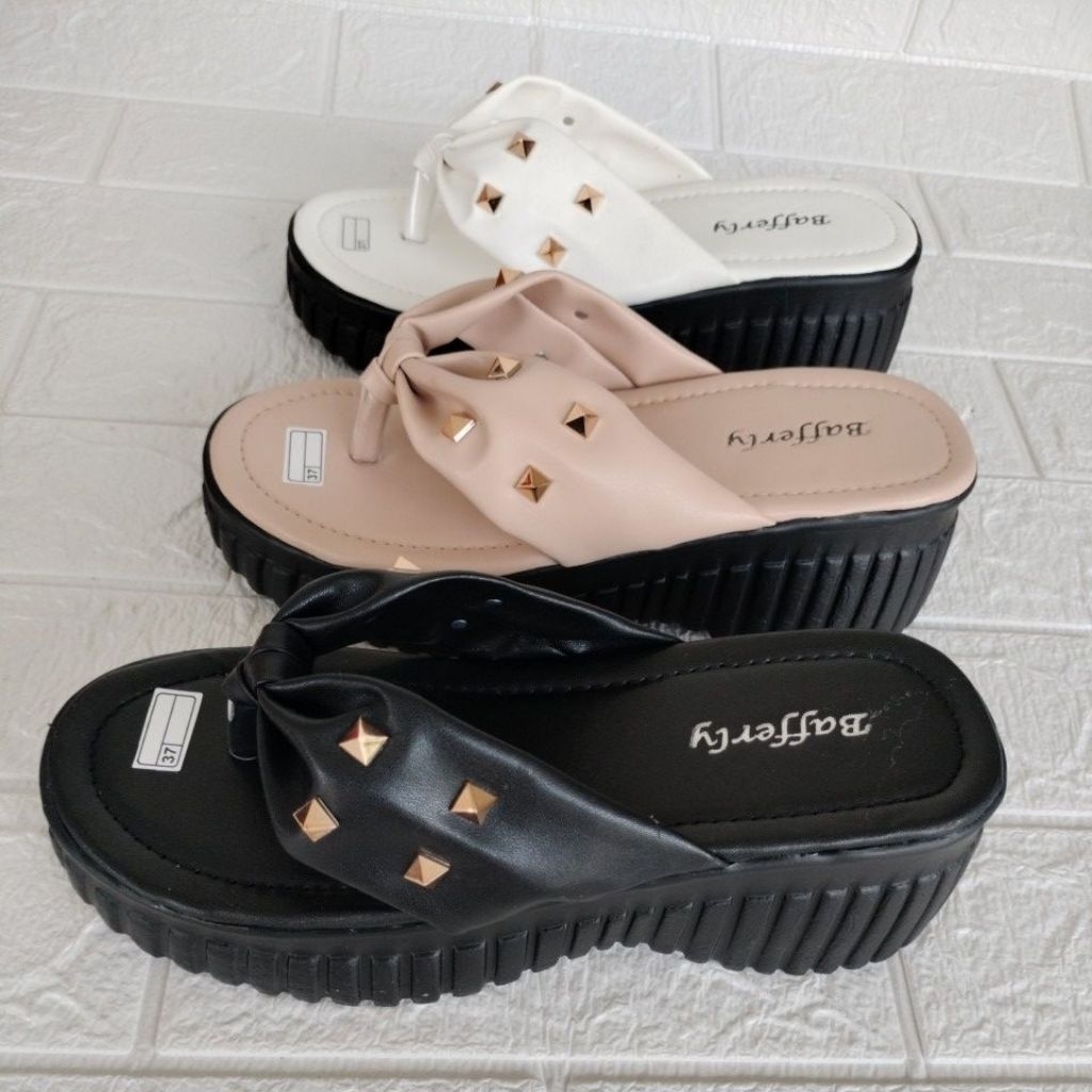 SANDAL WEDGES BAFFERLY JEPIT VARIASI PYRAMID/ LOLLY