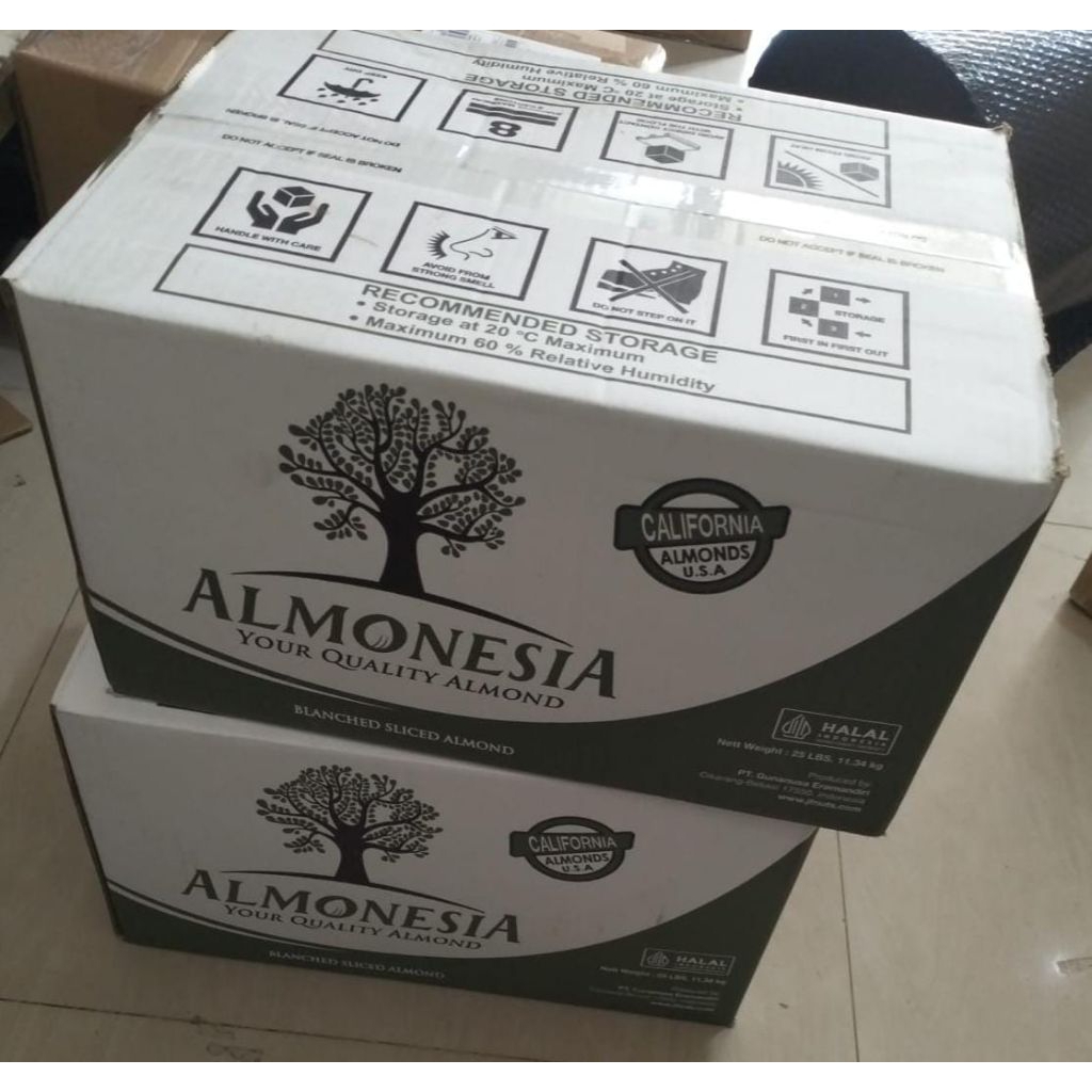 

almond slice almonesia 1 karton isi 11,34 kg