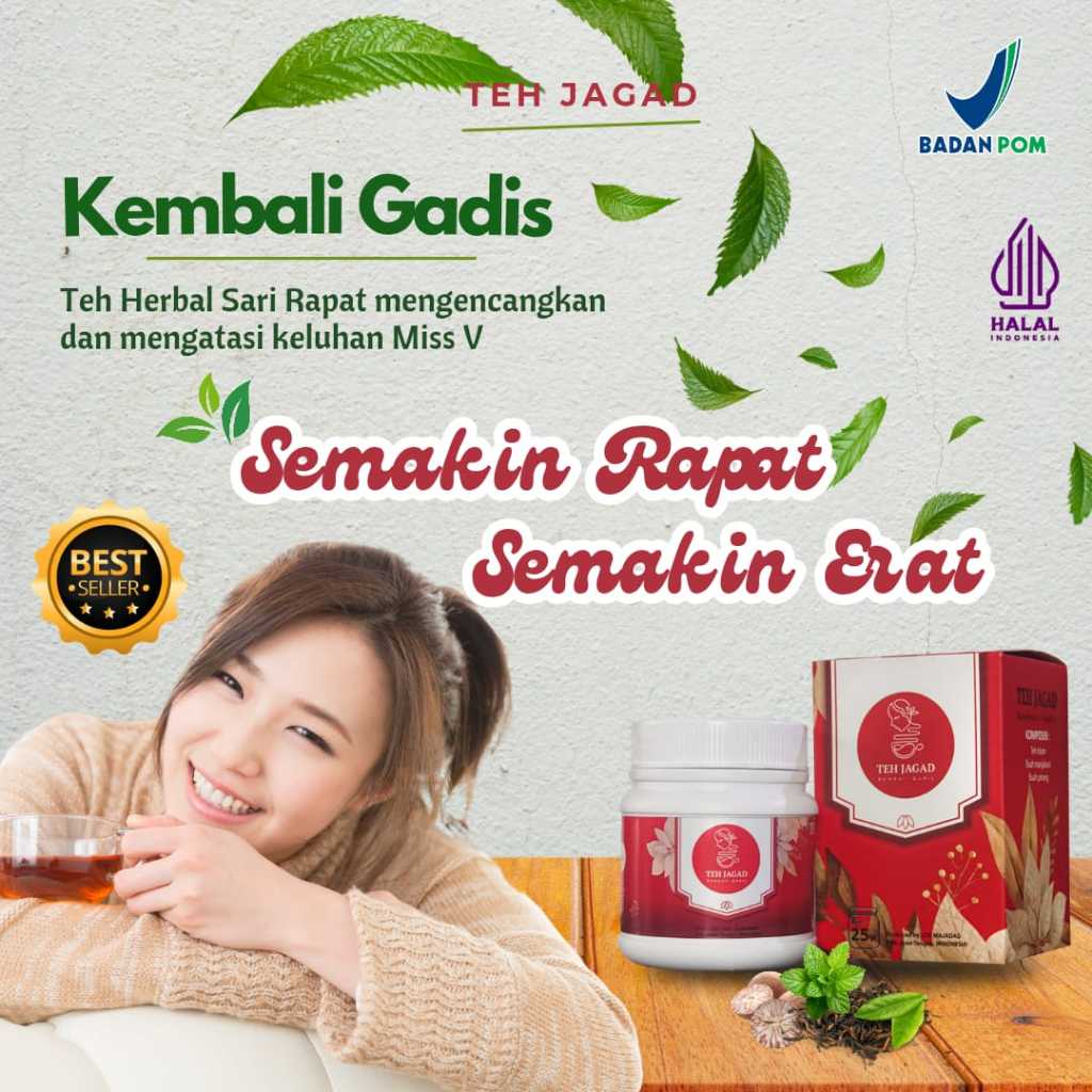 

Terlaris Teh Jagad Kembali Gadis - Teh Herbal Sari Rapat Halal Mengencangkan dan Merapatkan Miss V Menghilangkan keputihan dan bau tidak sedap Mencegah Penyakit organ intim ASLI BPOM 100% Original