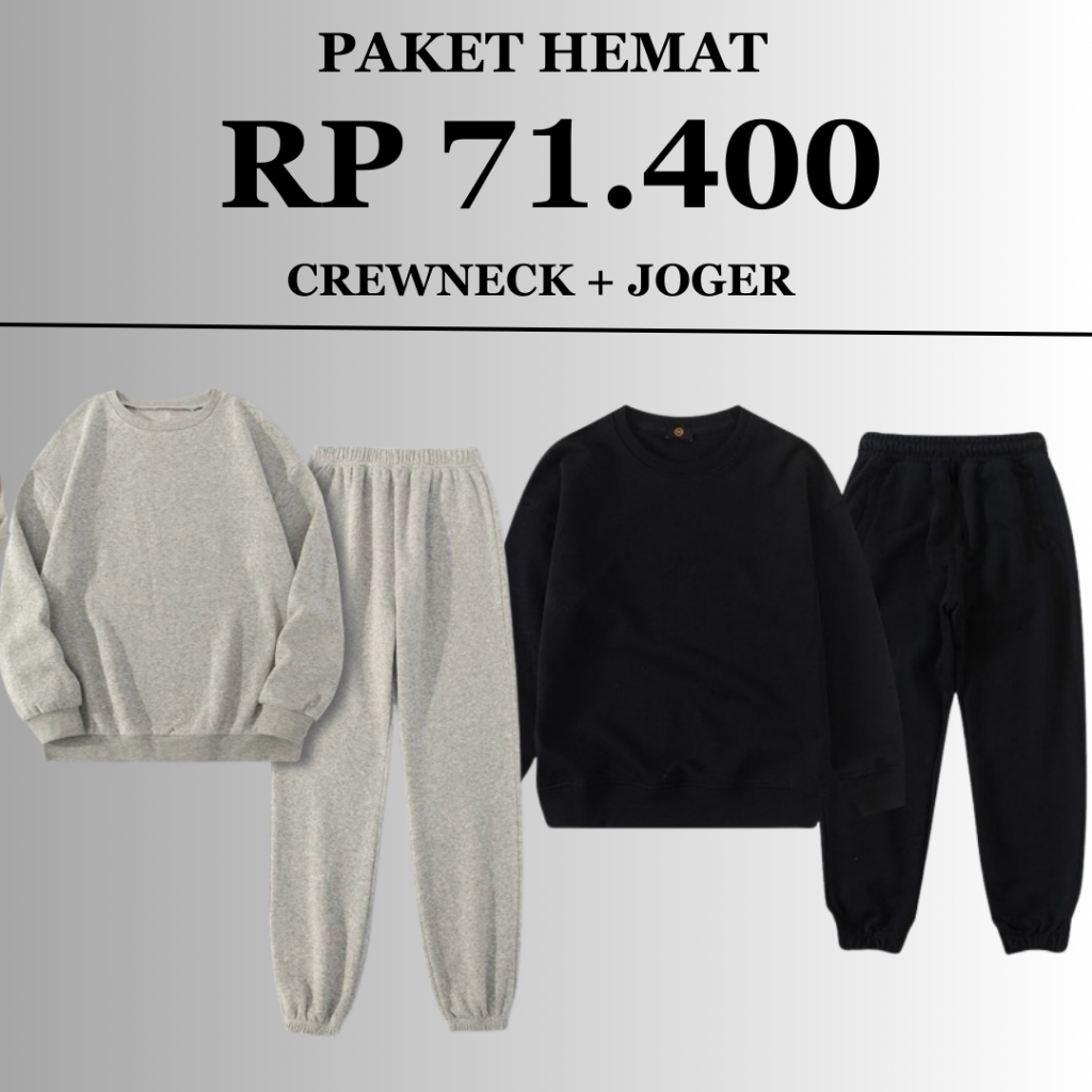 One Set Hoodie  + Sweatpants Jogger Korean Style Stelan Wanita
