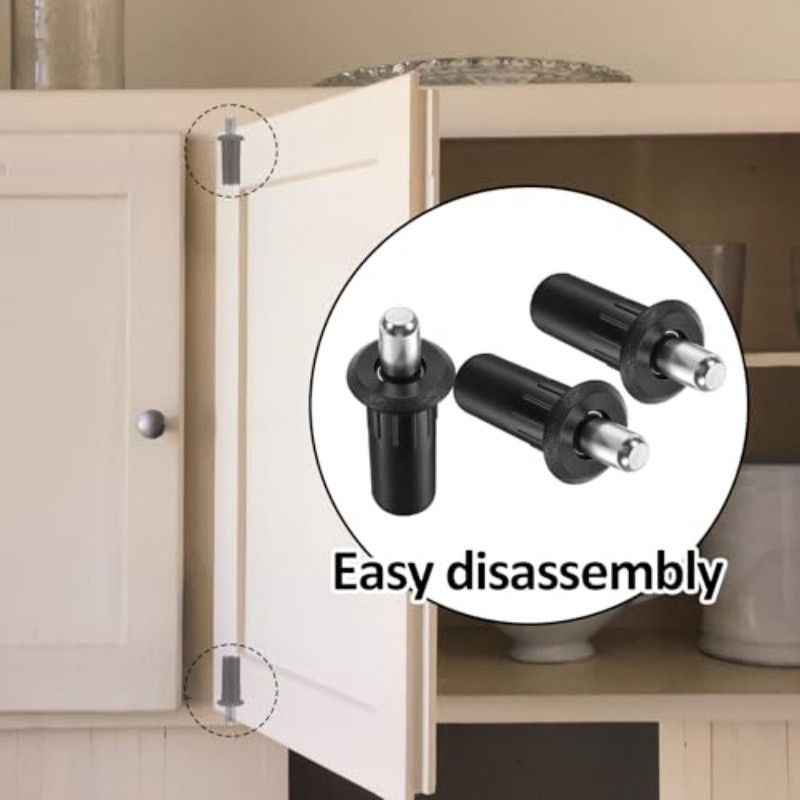 Samiafdol_ 100Pcs/Set Door Pin Engsel Pintu Logam Door Pin Engsel Lemari Engsel Pintu Lemari Spring