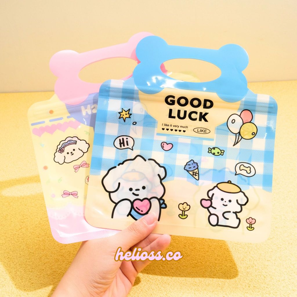 

ZIPPER TAS ANJING GOODLUCK ZIPLOCK KEMASAN KLIP MOTIF DOG GOOD LUCK HAPPY KEMASAN SOUVENIR HADIAH ULANG TAHUN HAMPERS ANAK HELIOS.CO