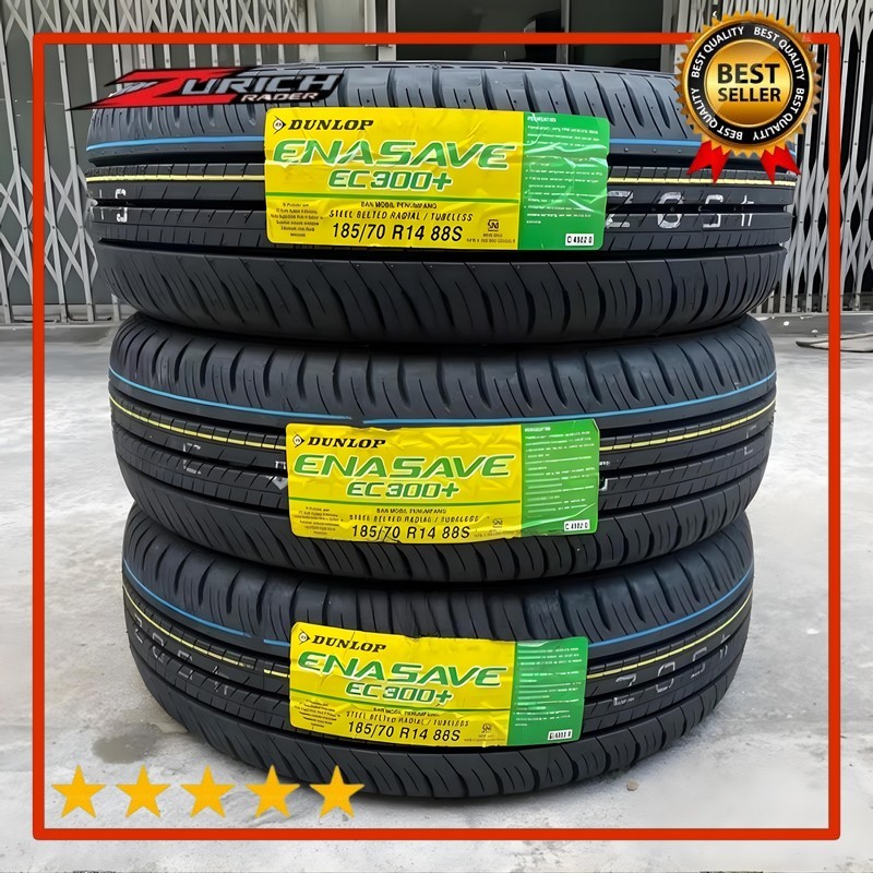 Ban Mobil 185 70 R14 Merek Dunlop Enasave Ec300+ Ukuran 185/70 R14 Tubles