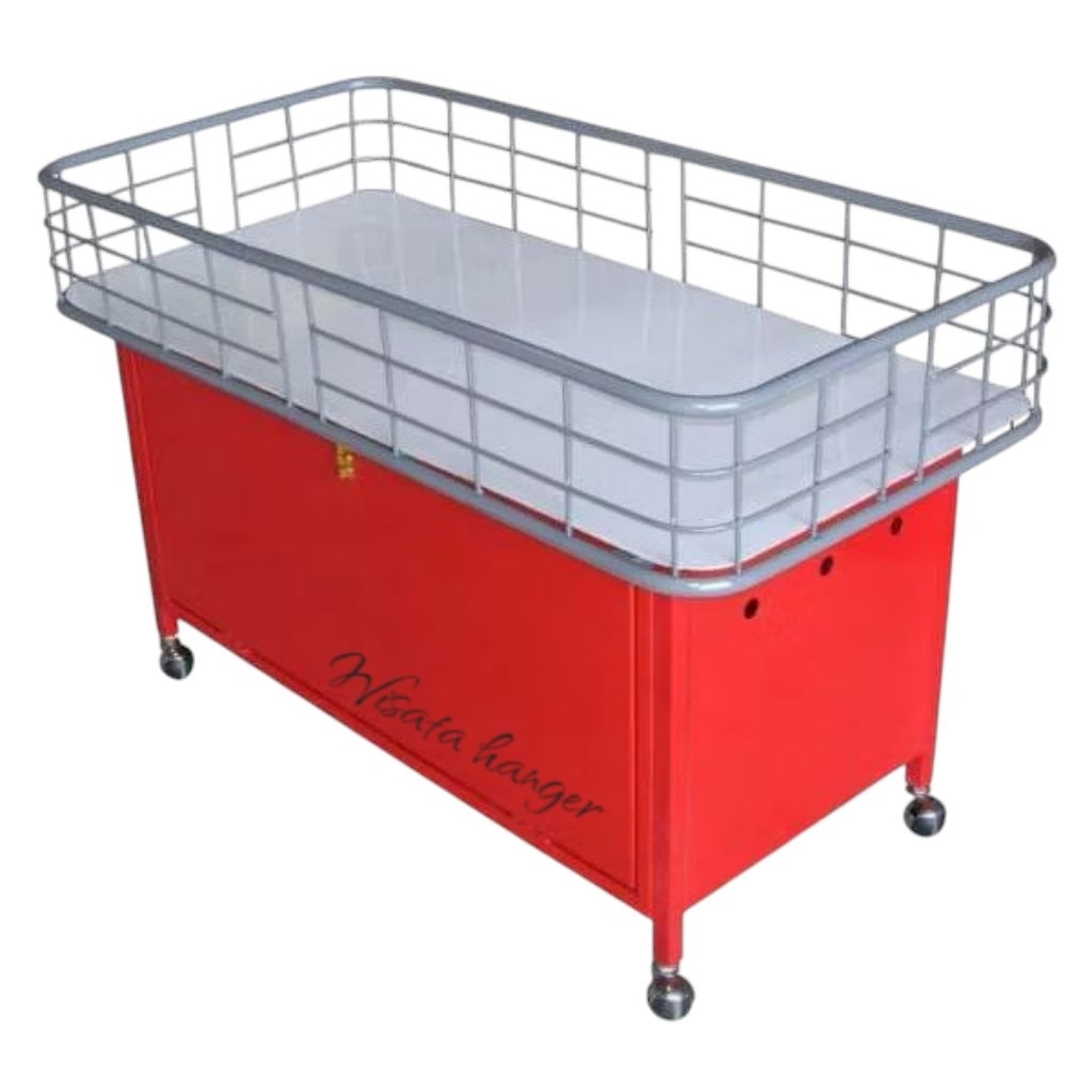 Rak obral wagon Display keranjang baju