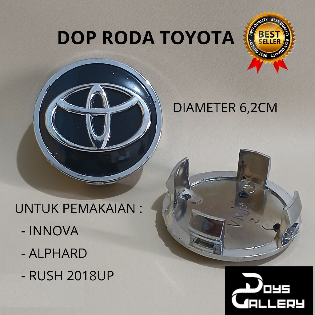 ⭐️BEST SELLER⭐️ Dop roda tutup tengah velg mobil toyota diameter 6,2cm innova, avanza 2019, rush 201