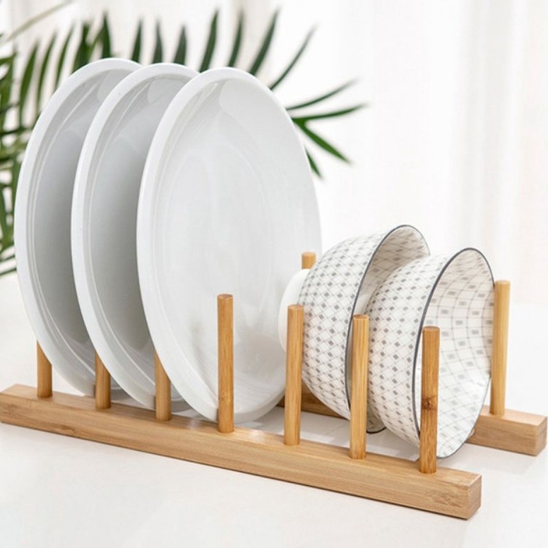 Tren Baru Rak piringRak pengering piring atau gelasRak piring kayu Jati BelandaRak