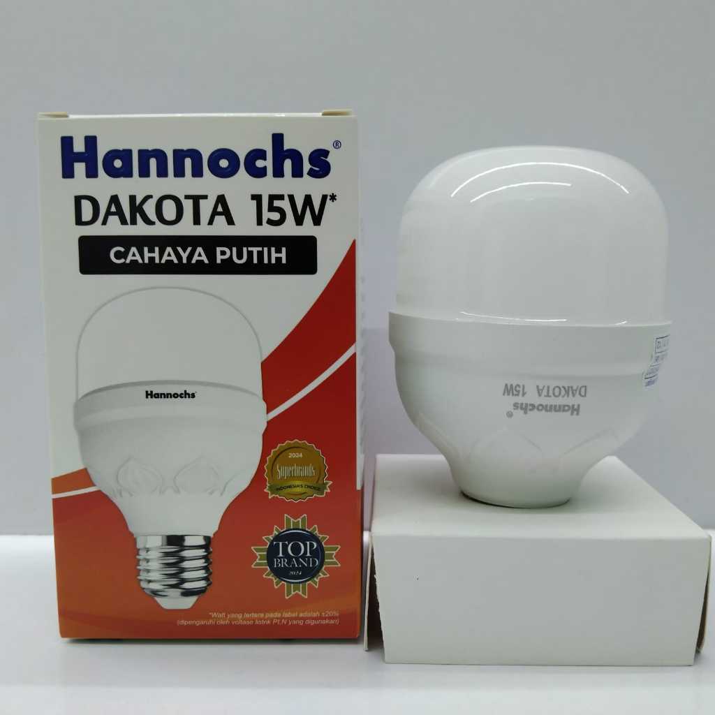 Hannochs Dakota Bohlam Bola Lampu Led 15 Watt Cahaya Putih Terang