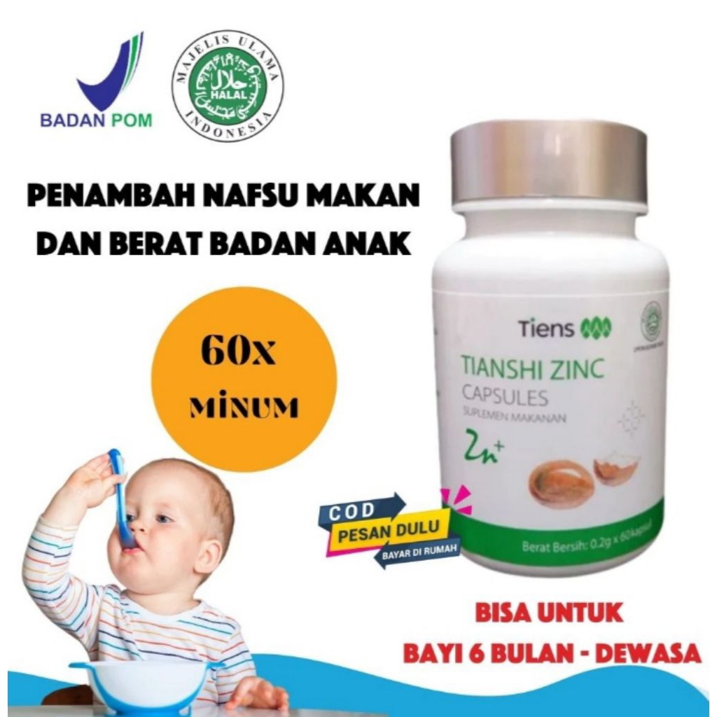 Zinc Vitamin penambah nafsu makan anak penggemuk badan penambah berat badan anak cepat dan ampuh