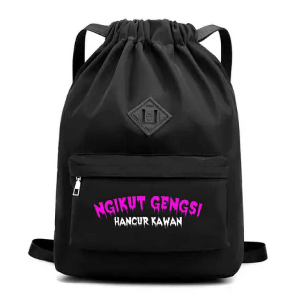 KODE G98R PURAMA  String Bag  Tas Serut Gendong Pria Wanita Model Terbaru Words