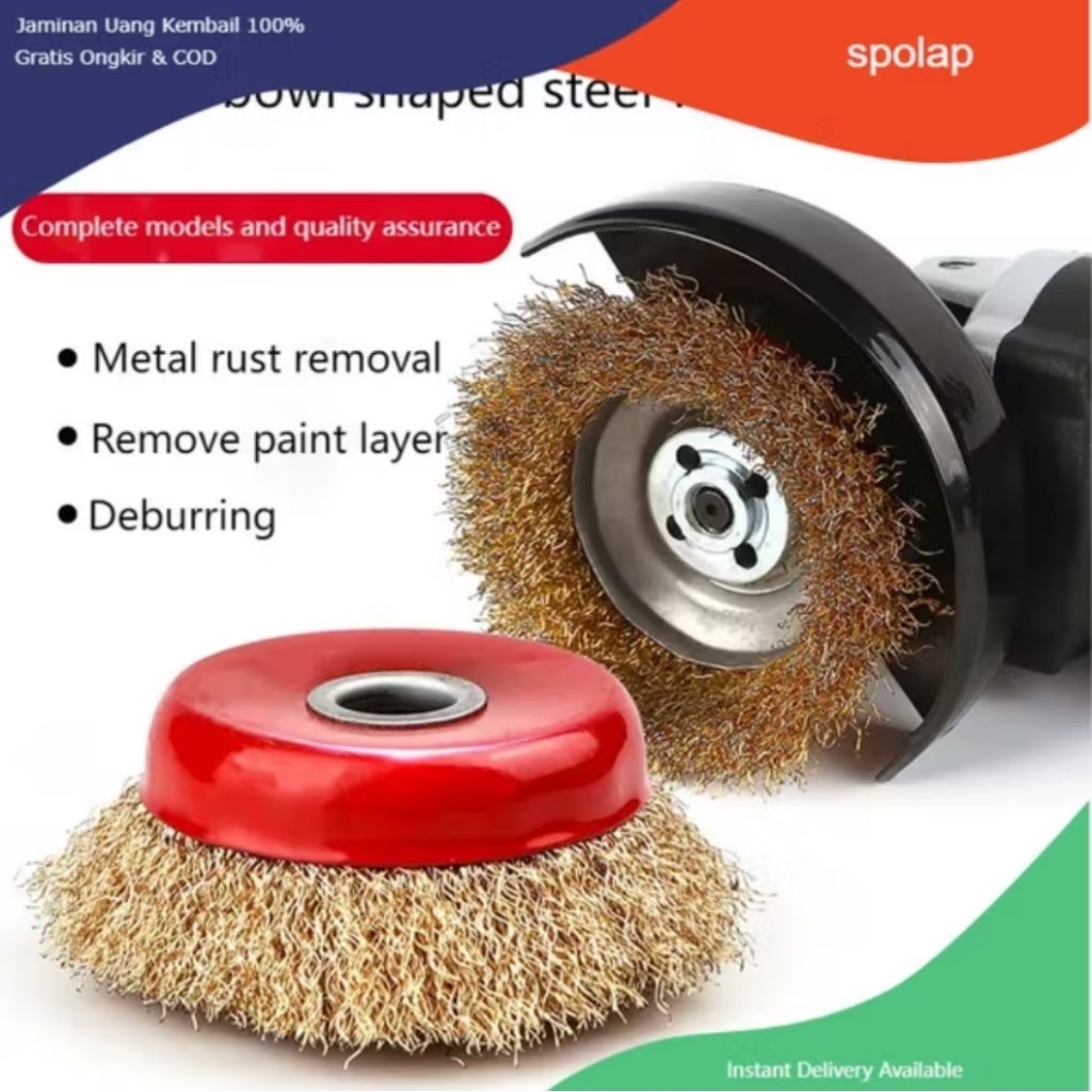 sikat kawat mangkok / sikat kawat mangkok 3in