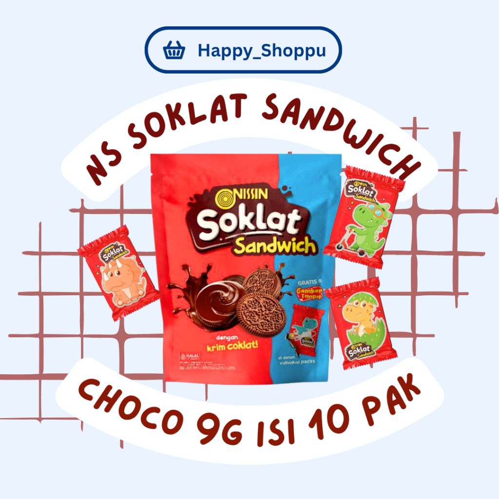 

Nissin Soklat Sandwich Choco 90g Pouch