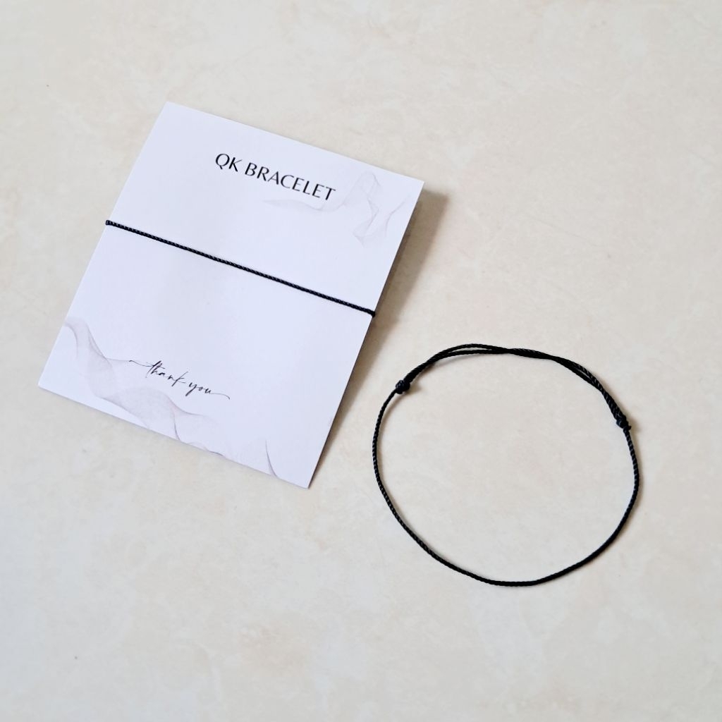 GELANG TIPIS gelang tali hitam simpel bahan anti air